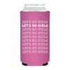 Let's Go Girls Pink Repeating Rodeo Slim Can Cooler- Rodeo
