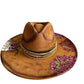 Western Hat Hand painted Bull Skull & Florals
