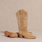 FLORA: TAUPE COWGIRL BOOT