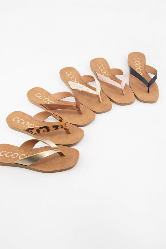 SIA MINIMAL STRAP DESIGN FLIP FLOP THONG SANDALS