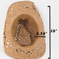 Straw Braided Beaded Strap Cowboy Hat: IV