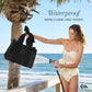 Special Edition Bow Midnight Black Beach Tote w/ Phone Pouch