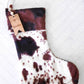 Cow Print Christmas Stocking: No Name Tag