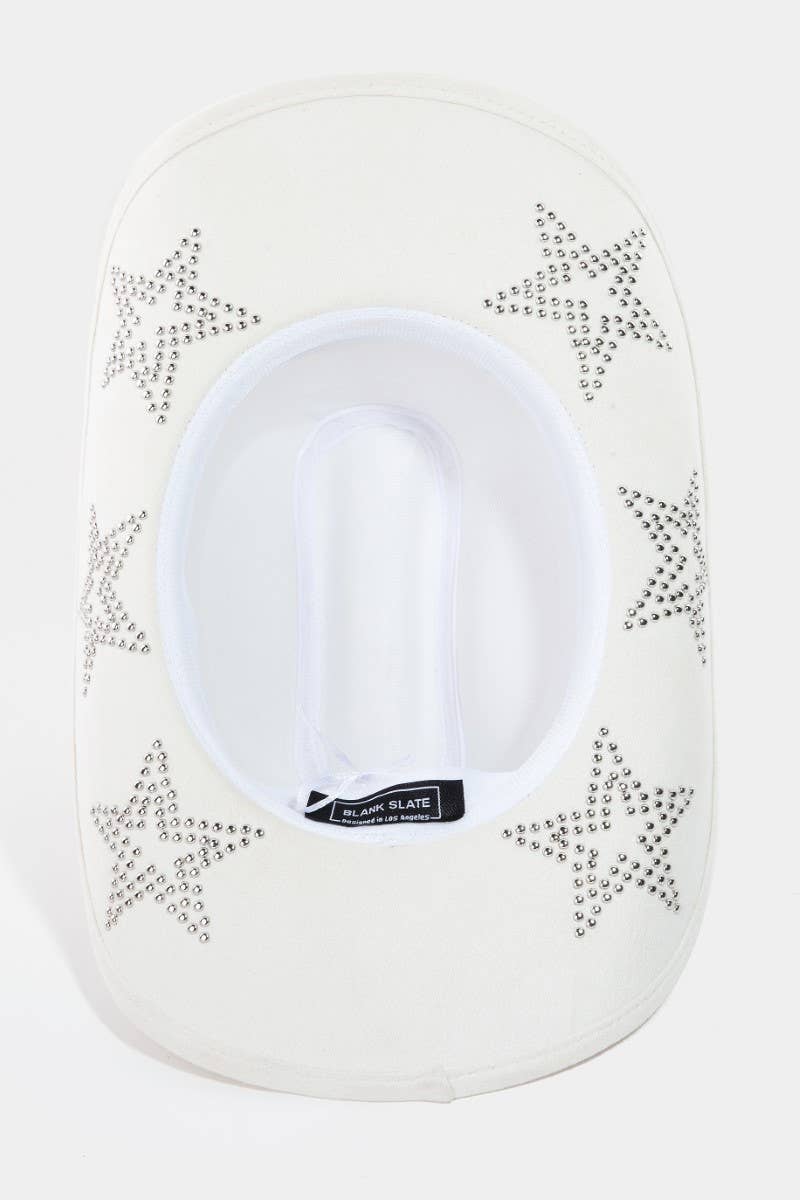 Embroidered Star Studded Western Cowboy Hat: GBK