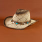 Cowrie Shell Straw Cowboy Hat