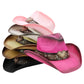 Heart Bling Rhinestone Belt Ombre Straw Cowboy Hat: Beige