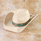 Concho Embroidered Strap Western Cowboy Hat: DBR