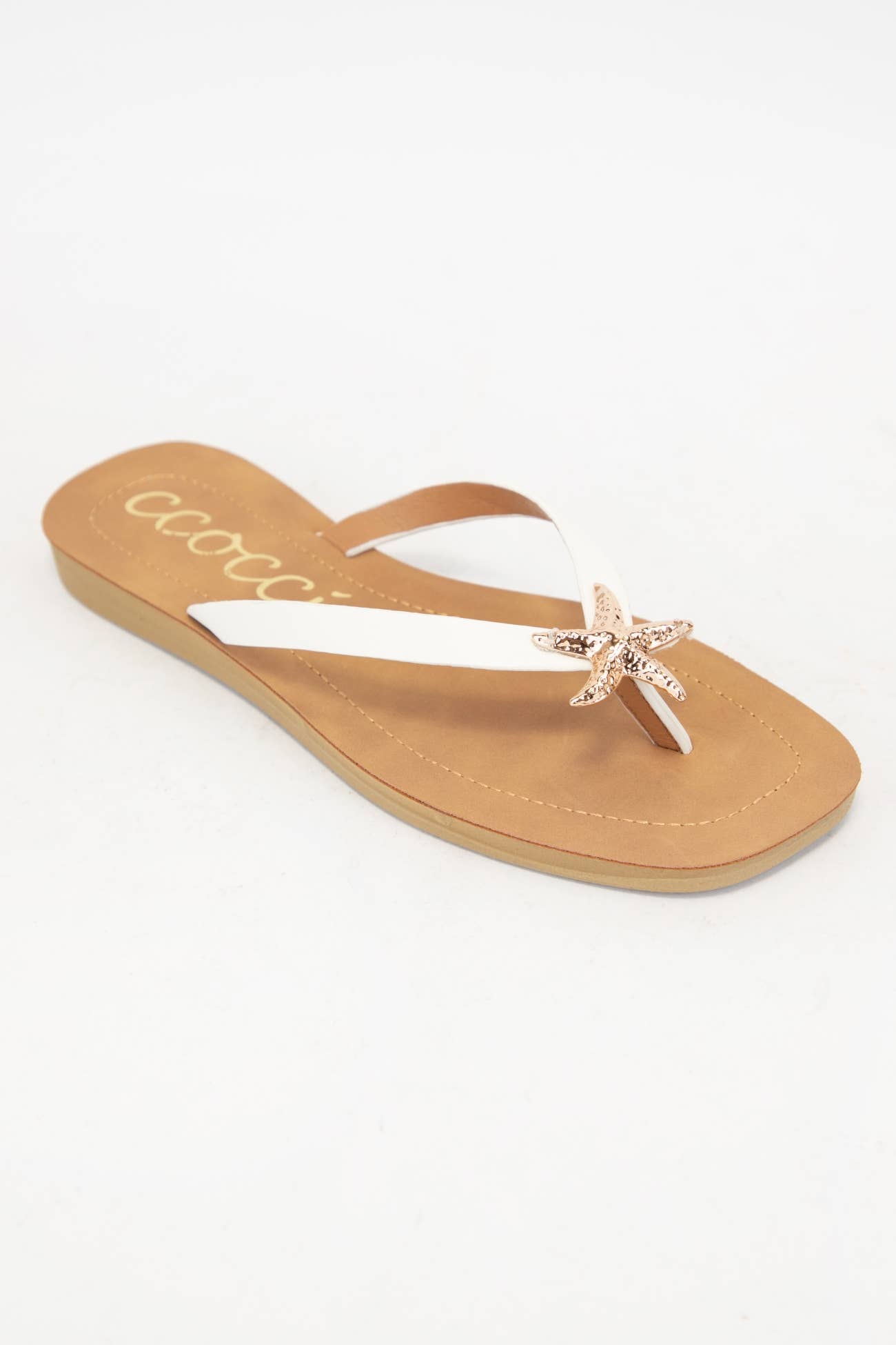 MISTY GOLDEN STARFISH DECOR THONG STRAP SANDAL