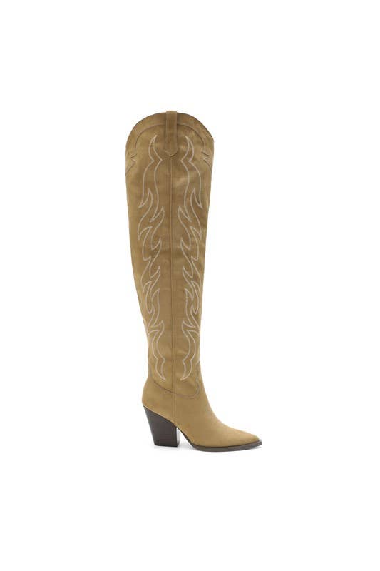 ABBY: Khaki Cowgirl Boot